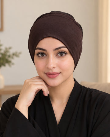 Chocolate Brown Stretch Hijab Inner Cap