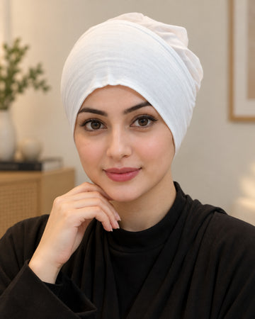 Classic White Stretch Hijab Inner Cap