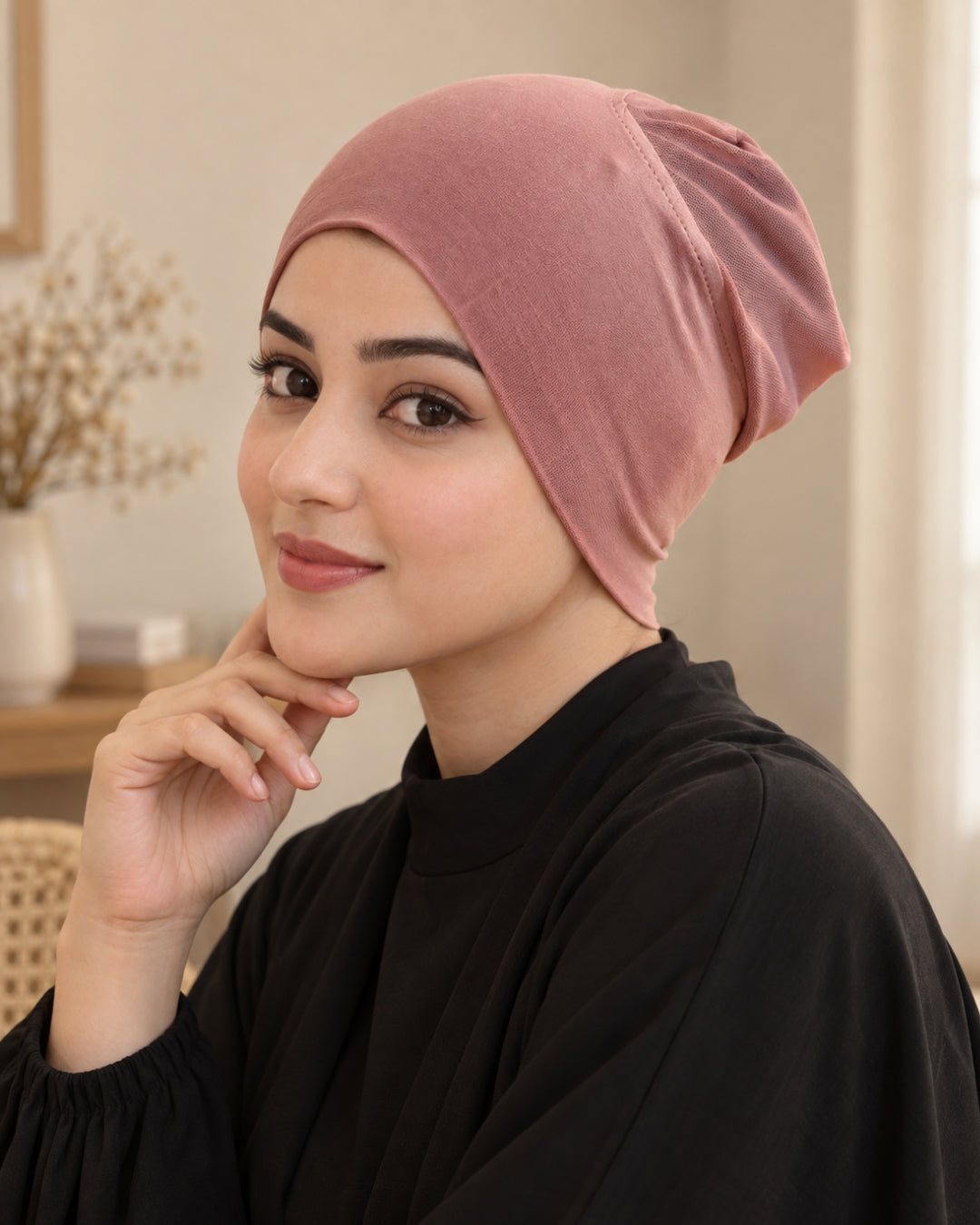 Blush Pink Stretch Hijab Inner Cap