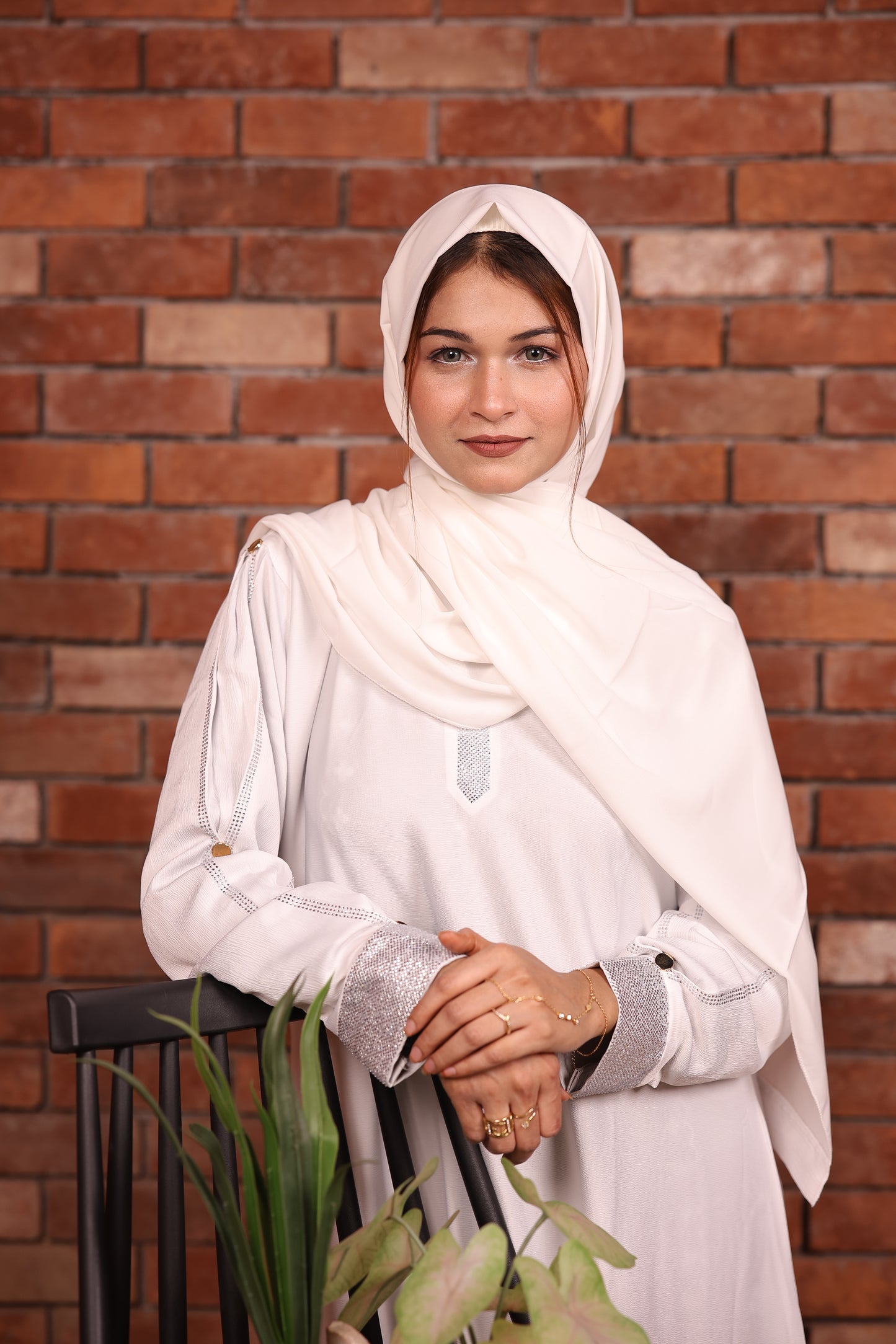 White Divine Abaya