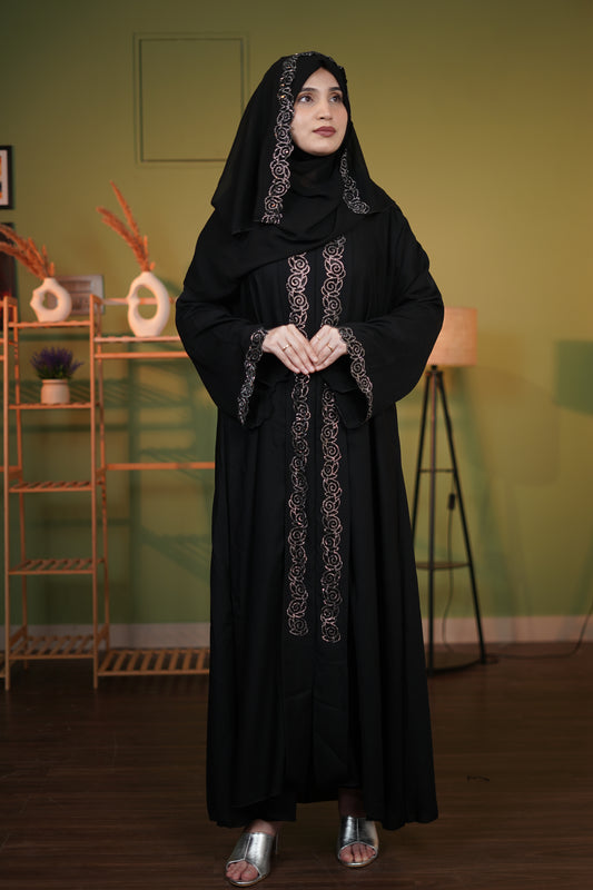 Rose diamond abaya