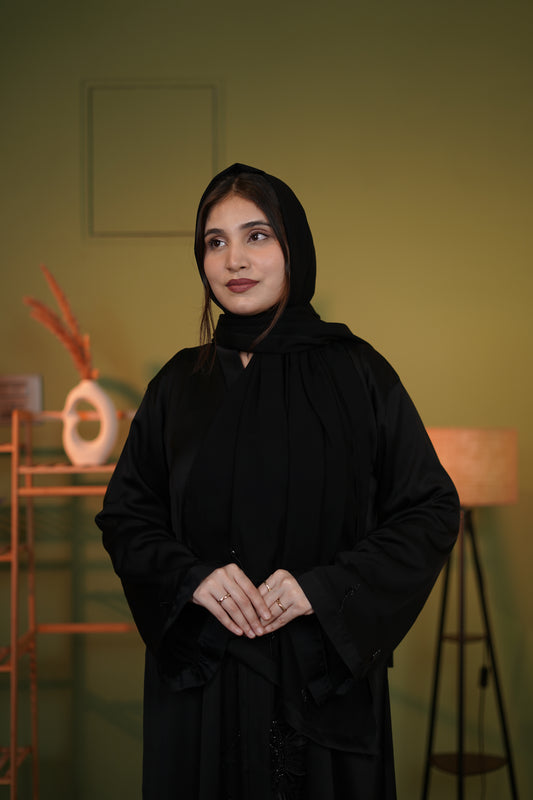 BLACK SUNFLOWER ABAYA