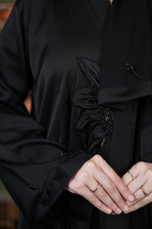 BLACK SUNFLOWER ABAYA