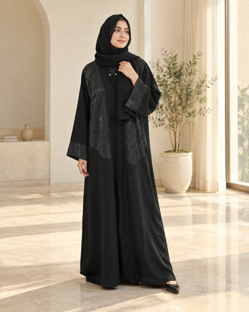 Midnight Tonal Panel Abaya